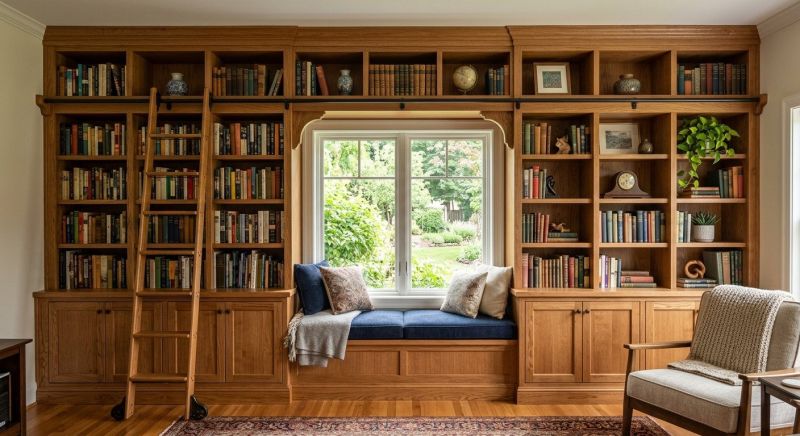 Custom Bookshelves Installation in Fairfax, VA