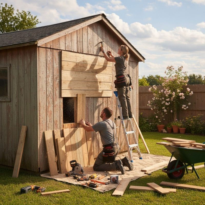 Local Shed Installation pros at work